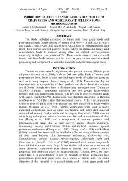 INHIBITORY EFFECT OF TANNIC ACID EXTRACTED FROM
