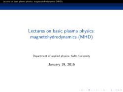 Lectures on basic plasma physics: magnetohydrodynamics (MHD)