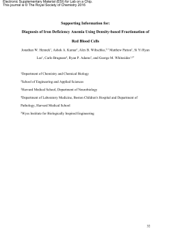 Supporting Information for: Diagnosis of Iron Deficiency Anemia