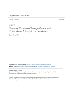 Property Taxation of Foreign Goods and Enterprises