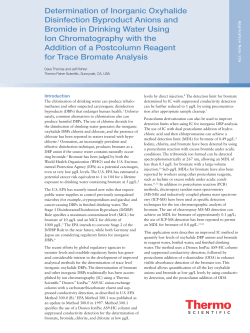 Determination of Inorganic Oxyhalide Disinfection Byproduct Anions