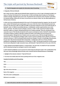 The triple self-portrait by Norman Rockwell