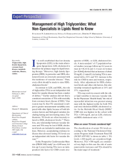Management of High Triglycerides