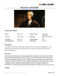 John Locke, Natural Rights