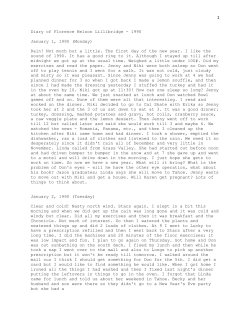 Diary of Florence Belson Lillibridge