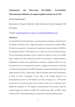 Chemiosmosis and Microscopic Reversibility: Irreconcilable