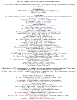1851 Canterbury occupation census
