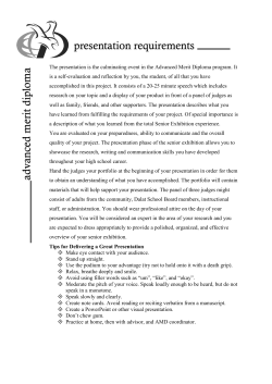 presentation requirements aa dd vv aa nn cc ee dd mm ee rr ii tt dd ii