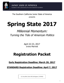 Southern California Spring State Registration Packet
