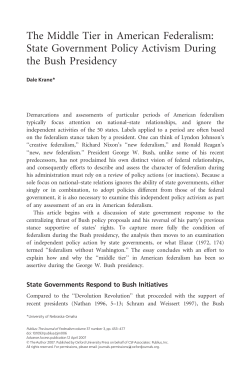 The Middle Tier in American Federalism: State