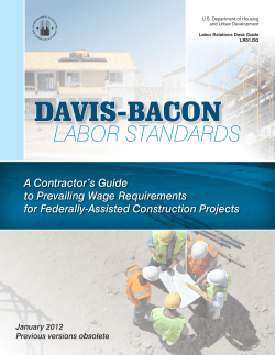 Davis-Bacon Labor Standards - HUD.gov