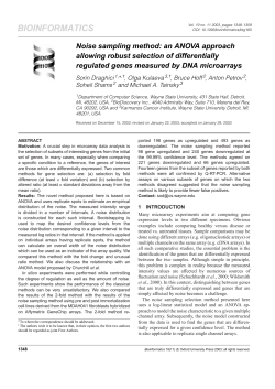 Noise sampling method: an ANOVA approach allowing robust