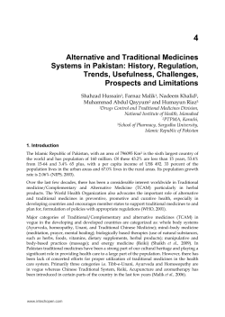 Alternative and Traditional Medicines Systems in
