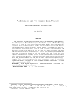 Collaboration and Free-riding in Team Contests