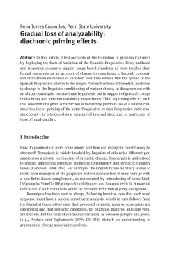Gradual loss of analyzability: diachronic priming effects