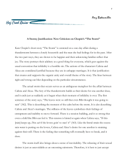 A Stormy Justification: New Criticism on Chopin`s &ldquo;The Storm&rdquo;