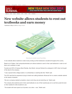 New website allows students to rent out textbooks and earn money
