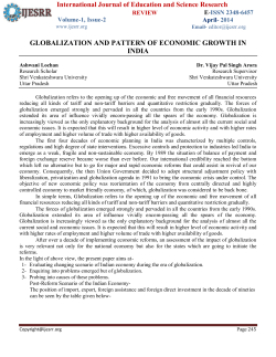 globalization and pattern of economic growth in india