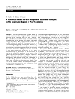 A numerical model for &reg;ne suspended sediment transport