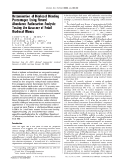 Determination of Biodiesel Blending Percentages Using Natural