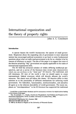 International organization and the theory of property rights