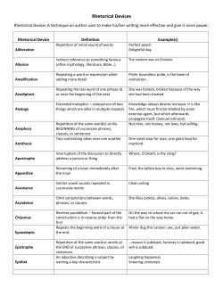 Rhetorical Devices