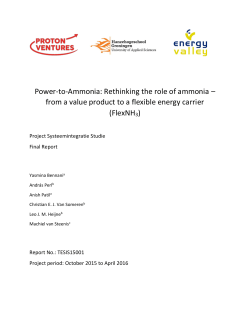 Power-to-Ammonia - Hanze University of Applied Sciences