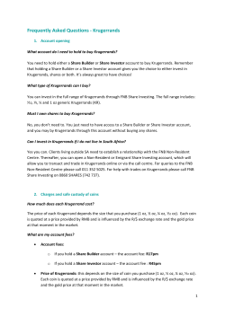 Frequently Asked Questions - Krugerrands
