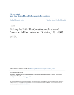 Making the Fifth: The Constitutionalization of American Self