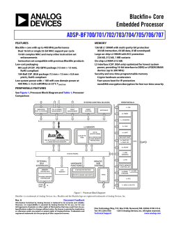 ADSP-BF700/701/702/703/704/705/706/707
