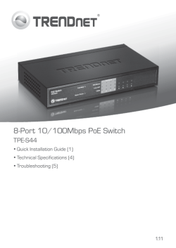 8-Port 10/100Mbps PoE Switch