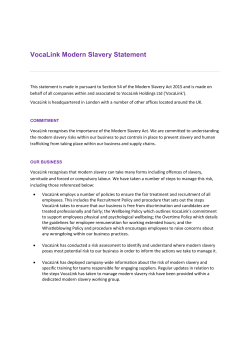 Modern Slavery Statement 2016