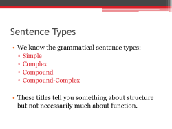 Sentence Types