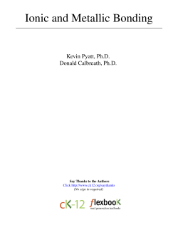 Ionic and Metallic Bonding
