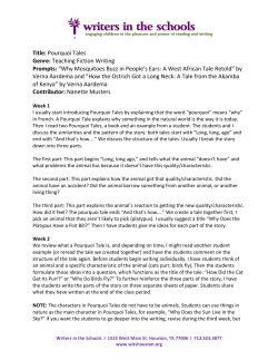 Title: Pourquoi Tales Genre: Teaching Fiction Writing Prompts: &ldquo;Why