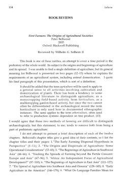 First Farmers: The Origins of Agricultural Societies