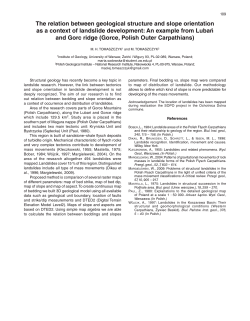 The relation between geological structure and slope orientation as a