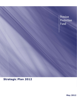 Strategic Plan 2012 - Pension Protection Fund