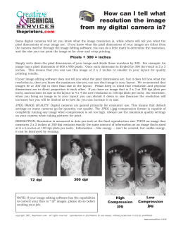 How can I tell what resolution the image from my