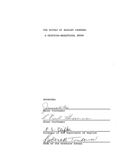 THE NOVELS OF SHIRLEY JACKSON