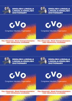 Lingala Dictionary - Africa Adoption Services