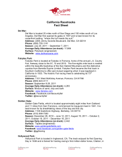 California Racetracks Fact Sheet