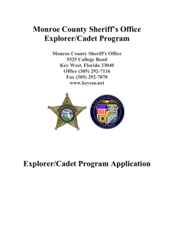 Monroe County Sheriff`s Office Explorer/Cadet Program Explorer