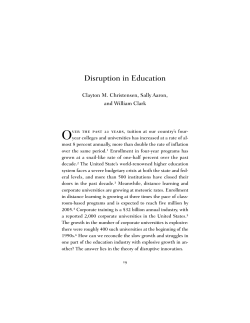 Disruption in Education