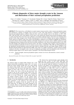 Climate diagnostics of three major drought events in the