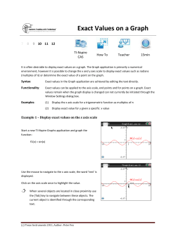 Exact Values on a Graph - TI Education