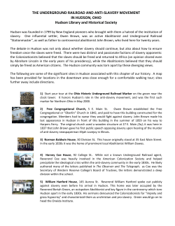 Hudson`s Underground Railroad and Anti