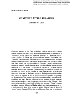 CHAUCER`S LITTLE TREATISES