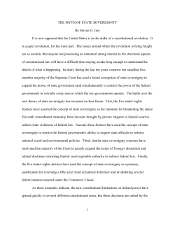 The Myth of State Sovereignty