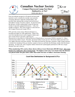 Compact Fluorescent Lamps - Radioactive or Not?